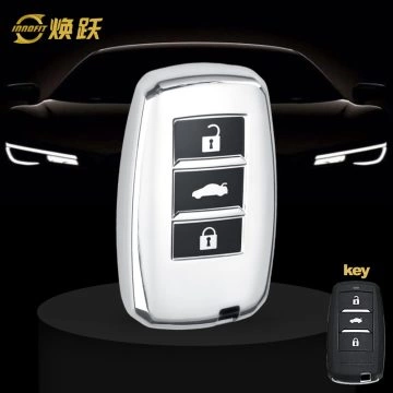 CHA1T1-Black Glue Style-Silver Plating- Car Key Cover For CHANGAN