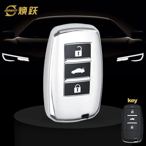 CHA1T1-Black Glue Style-Silver Plating- Car Key Cover For CHANGAN