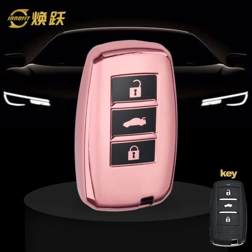 CHA1T1-Black Glue Style-Rose Gold Plating- Car Key Cover For CHANGAN