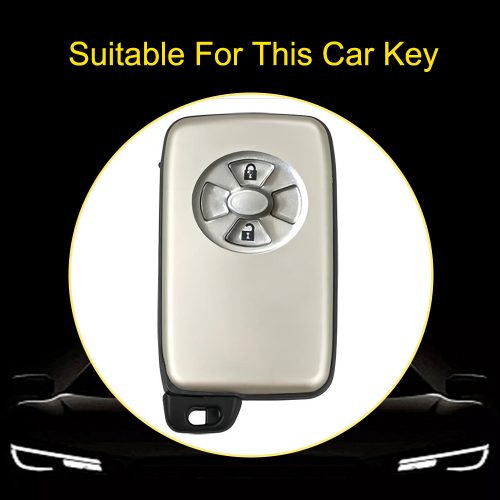 TOO2T1-Granny Grey-Gold Plating- Car Key Cover For Toyota