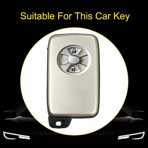 TOO2T1-Granny Grey-Gold Plating- Car Key Cover For Toyota