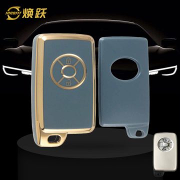 TOO2T1-Granny Grey-Gold Plating- Car Key Cover For Toyota