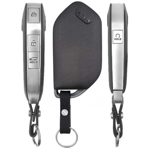 KIJ1T1-White-Silver Plating- Car Key Cover For Kia