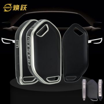 KIJ2T1-Black-Silver Plating- Car Key Cover For Kia