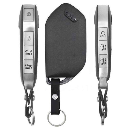 KIJ13T1-White-Silver Plating- Car Key Cover For Kia
