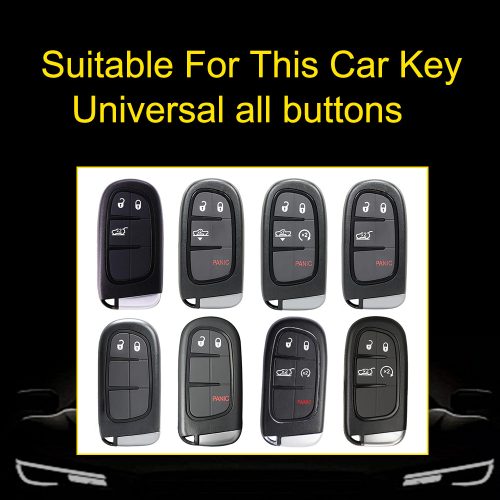 JEA1T1-White Transparent Button-Rose Gold Plating- Car Key Cover For Jeep