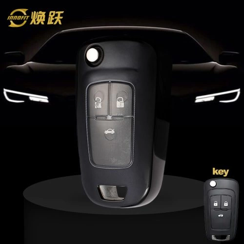 BUE1T1-White Transparent Button-Black Plating- Car Key Cover For Buick