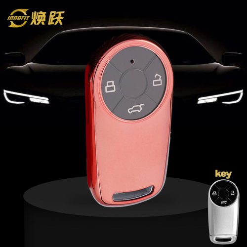 ORA1T1-White Transparent Button-Rose Gold Plating- Car Key Cover For ORA