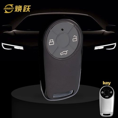 ORA1T1-White Transparent Button-Black Plating- Car Key Cover For ORA
