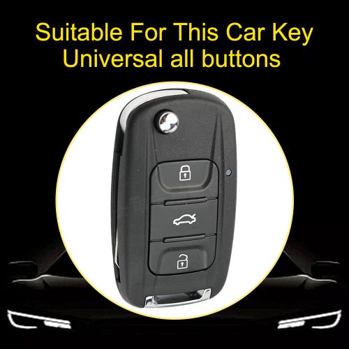 WUB1T1-White Transparent Button-Rose Gold Plating- Car Key Cover For Wuling
