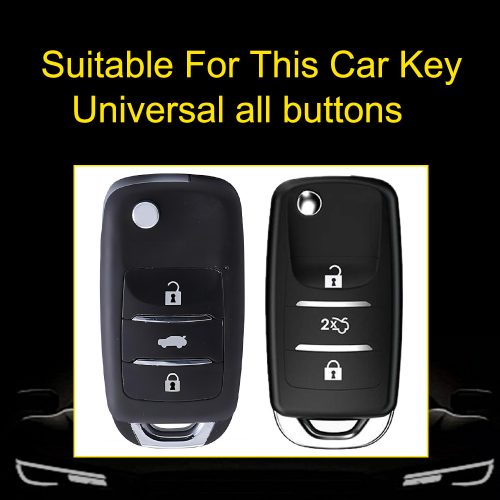CHB1T1-White Transparent Button-Black Plating- Car Key Cover For CHANGAN