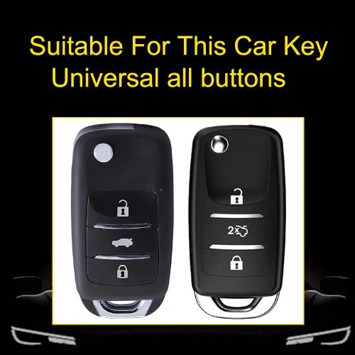 CHB1T1-White Transparent Button-Black Plating- Car Key Cover For CHANGAN