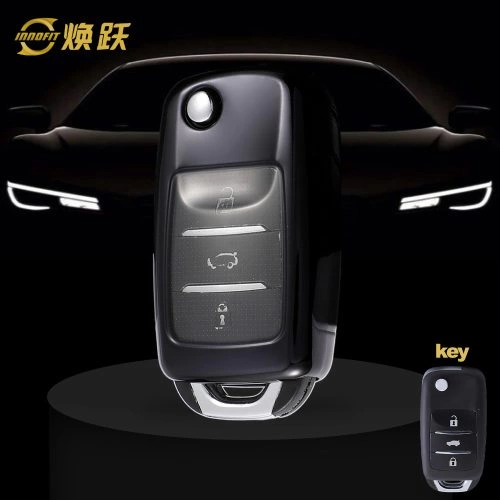 CHB1T1-White Transparent Button-Black Plating- Car Key Cover For CHANGAN