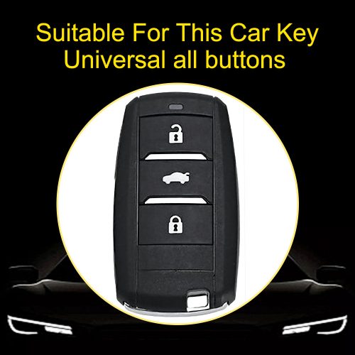 CHA1T1-White Transparent Button-Red Plating- Car Key Cover For CHANGAN