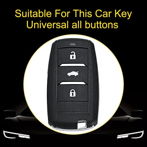 CHA1T1-White Transparent Button-Red Plating- Car Key Cover For CHANGAN