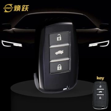 CHA1T1-White Transparent Button-Black Plating- Car Key Cover For CHANGAN