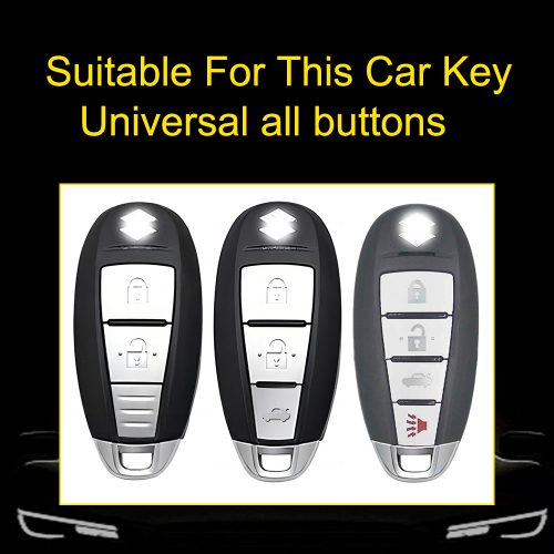 SUA1T1-White Transparent Button-Blue Plating- Car Key Cover For Suzuki