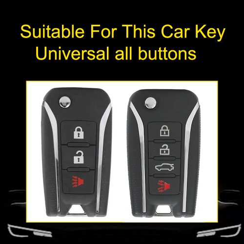 VEI1T1-White Transparent Button-Rose Gold Plating- Car Key Cover For Venucia