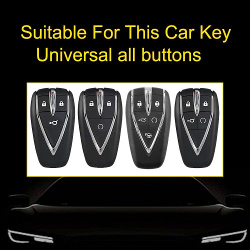 CHC1T1-White Transparent Button-Blue Plating- Car Key Cover For CHANGAN