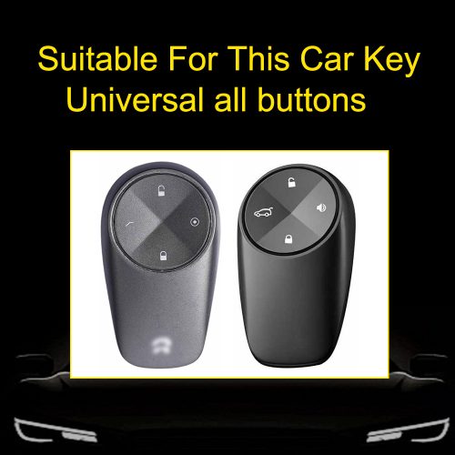 NOA1T1-White Transparent Button-Rose Gold Plating- Car Key Cover For NIO