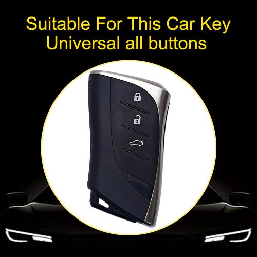LEB1T1-White Transparent Button-Red Plating- Car Key Cover For Lexus