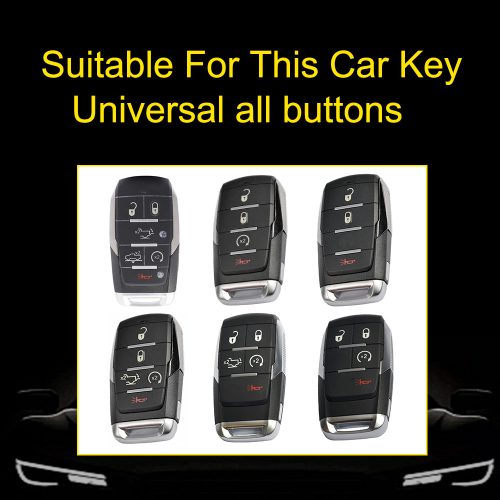 JEE1T1-White Transparent Button-Rose Gold Plating- Car Key Cover For Jeep