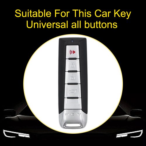 WYA1T1-White Transparent Button-Blue Plating- Car Key Cover For WEY