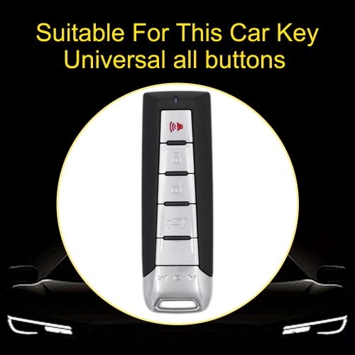 WYA1T1-White Transparent Button-Blue Plating- Car Key Cover For WEY