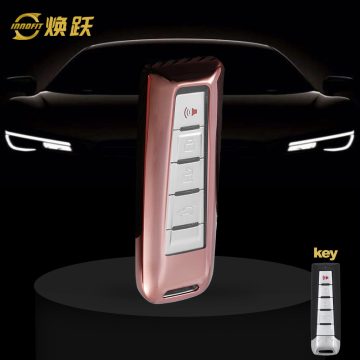 WYA1T1-White Transparent Button-Rose Gold Plating- Car Key Cover For WEY