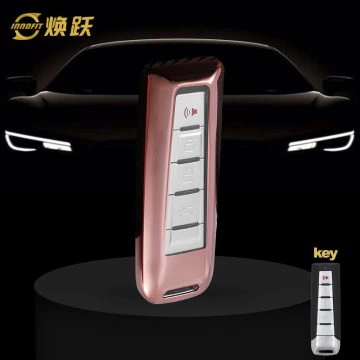 WYA1T1-White Transparent Button-Rose Gold Plating- Car Key Cover For WEY