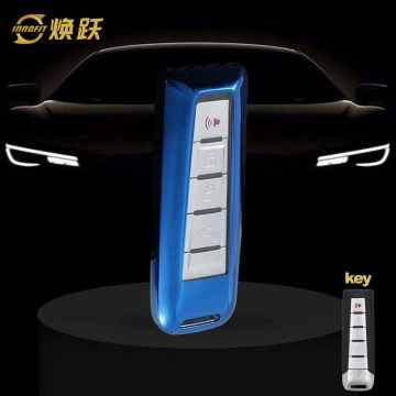 WYA1T1-White Transparent Button-Blue Plating- Car Key Cover For WEY