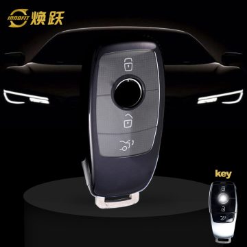 MEB1T1-White Transparent Button-Black Plating- Car Key Cover For Mercedes-Benz
