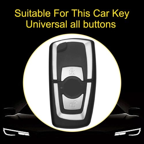 VEC1T1-White Transparent Button-Red Plating- Car Key Cover For Venucia