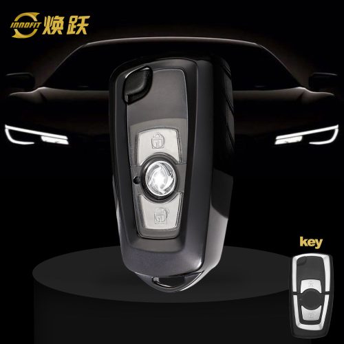 VEC1T1-White Transparent Button-Black Plating- Car Key Cover For Venucia