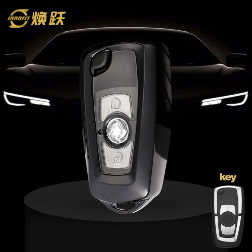 VEC1T1-White Transparent Button-Black Plating- Car Key Cover For Venucia