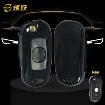 BUB1T1-White Transparent Button-Black Plating- Car Key Cover For Buick