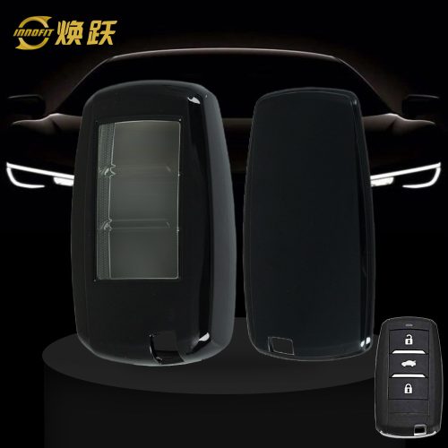 CHA1T1-White Transparent Button-Black Plating- Car Key Cover For CHANGAN