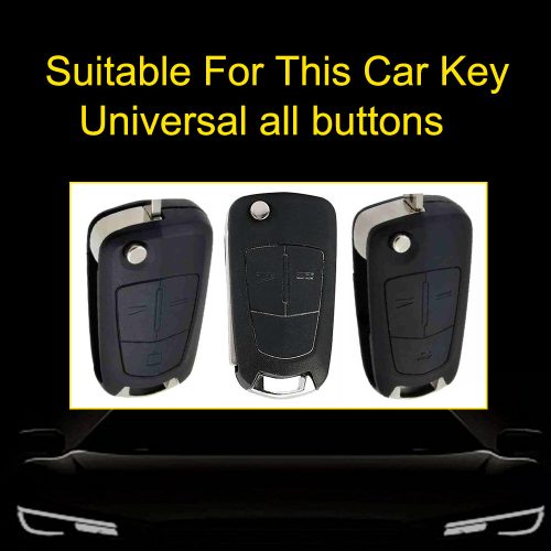OLA1T1-White Transparent Button-Silver Plating- Car Key Cover For Opel