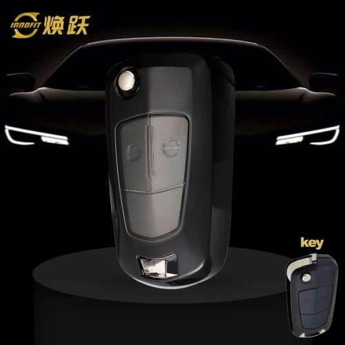 OLA1T1-White Transparent Button-Black Plating- Car Key Cover For Opel