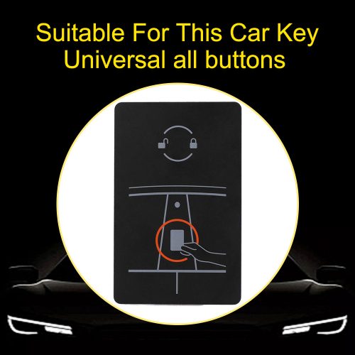 TEB1T1-White Transparent Button-Black Plating- Car Key Cover For Tesla
