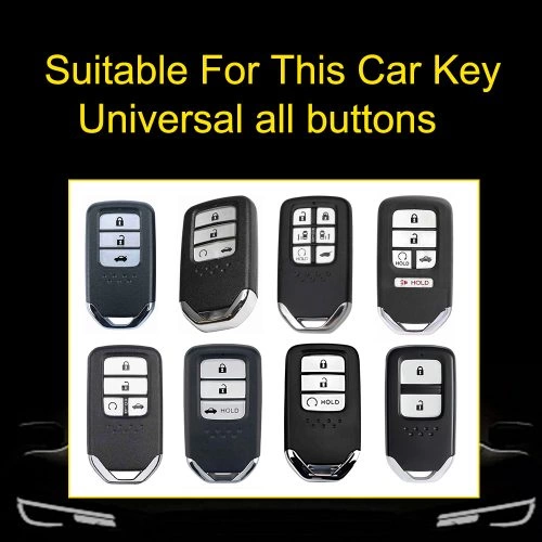 HOA1T1-White Transparent Button-Rose Gold Plating- Car Key Cover For Honda