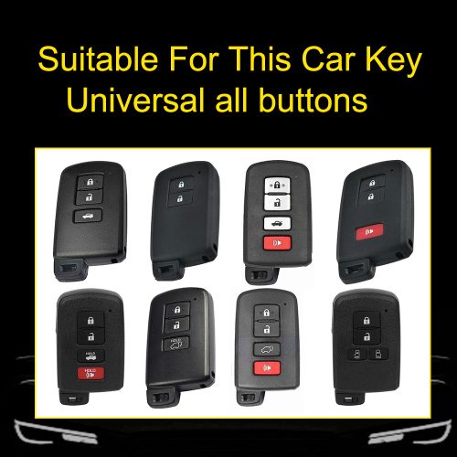 TOD1T1-White Transparent Button-Blue Plating- Car Key Cover For Toyota
