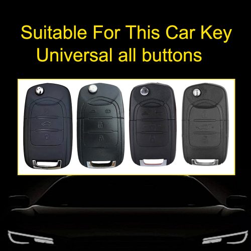 WUA1T1-White Transparent Button-Blue Plating- Car Key Cover For Wuling