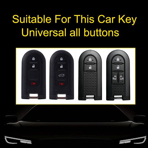 TOE1T1-White Transparent Button-Black Plating- Car Key Cover For Toyota