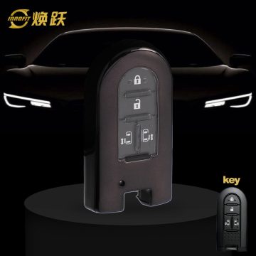 TOE1T1-White Transparent Button-Black Plating- Car Key Cover For Toyota