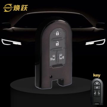 TOE1T1-White Transparent Button-Black Plating- Car Key Cover For Toyota