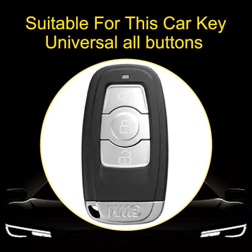 GRB1T1-White Transparent Button-Silver Plating- Car Key Cover For Great Wall Motor