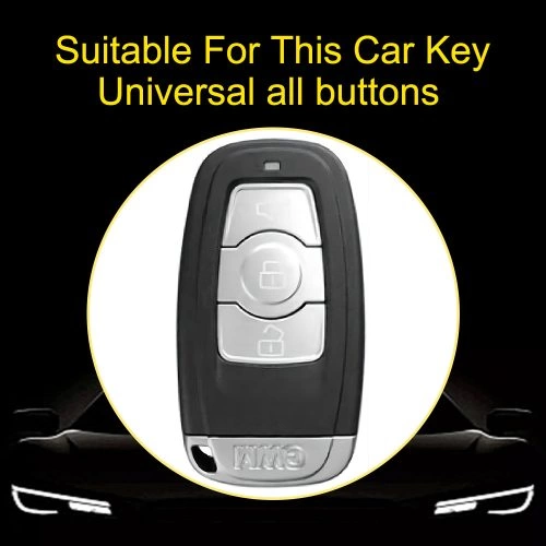 GRB1T1-White Transparent Button-Blue Plating- Car Key Cover For Great Wall Motor