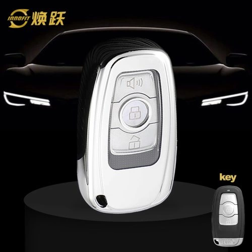 GRB1T1-White Transparent Button-Silver Plating- Car Key Cover For Great Wall Motor