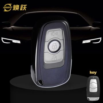 GRB1T1-White Transparent Button-Black Plating- Car Key Cover For Great Wall Motor